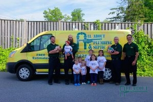 A Picture of the All About Plumbing & Septic Owners with their Kids